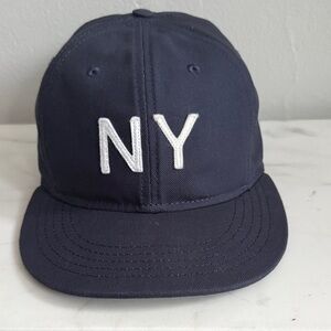 Sandlot Goods 6 Panel 100% Duck Cotton Canvas Appliqué NY Cap (BRAND NEW)